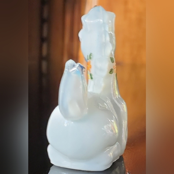 Vntg Boyd White Handpainted Slag Glass Little Lucky the Unicorn 🦄 - Picture 9 of 10